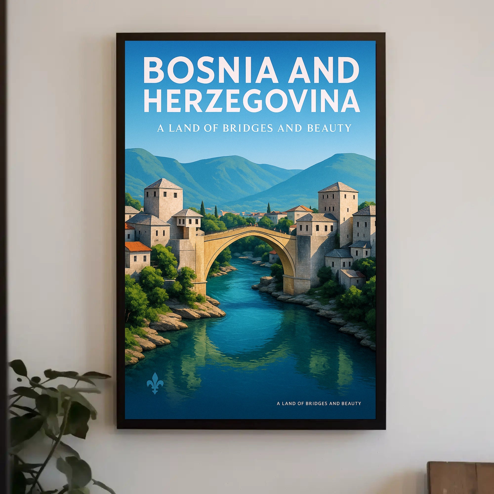 Bosnia and Herzegovina A Land of Bridges and Beauty Poster PosterGoat