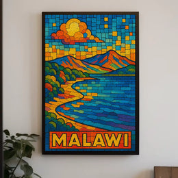 Malawi Scenic Mosaic Poster