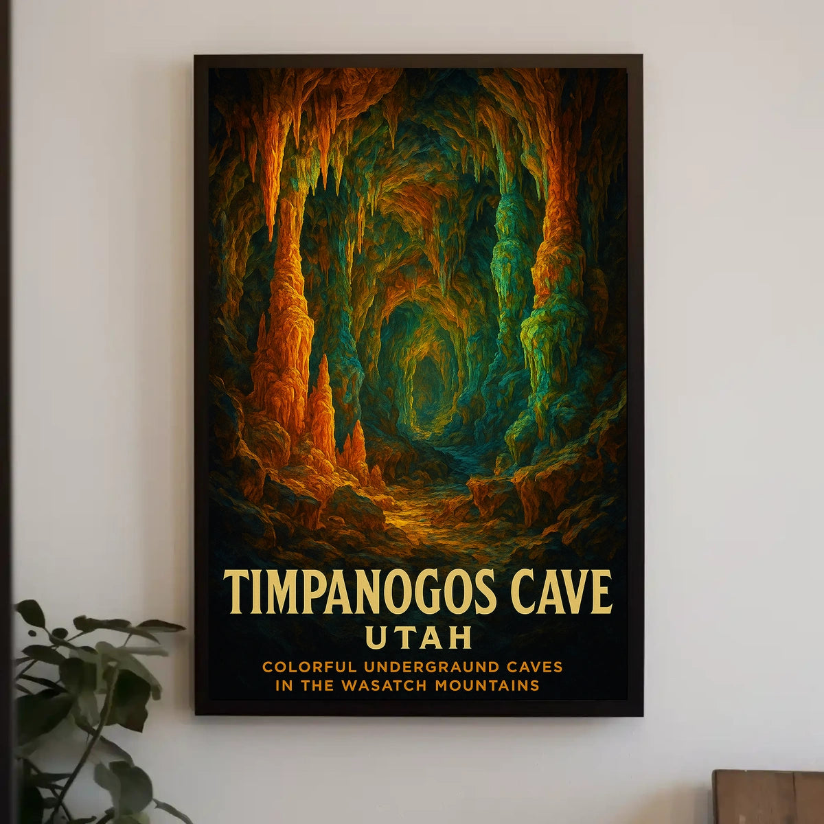 Timpanogos Cave UtahS Colorful Poster