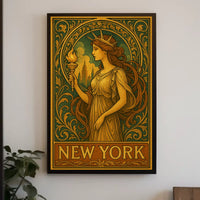 New York Art Nouveau Tribute Poster