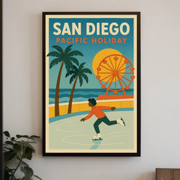 San Diego Pacific Holiday Poster