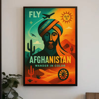Wander in Color Afghanistan Travel Poster