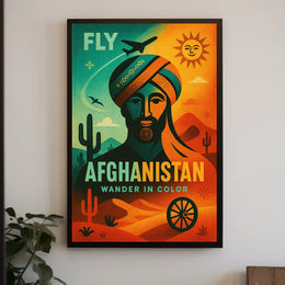 Wander in Color Afghanistan Travel Poster