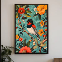Vibrant Nature Wall Art Print with Flowers