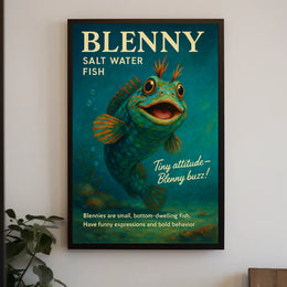 Blenny Salt Water Fish Poster