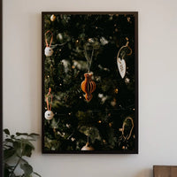 Festive Christmas Tree Art Featuring Warm Nostalgic Charm Poster
