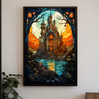 Enchanted Castle At Sunset Poster