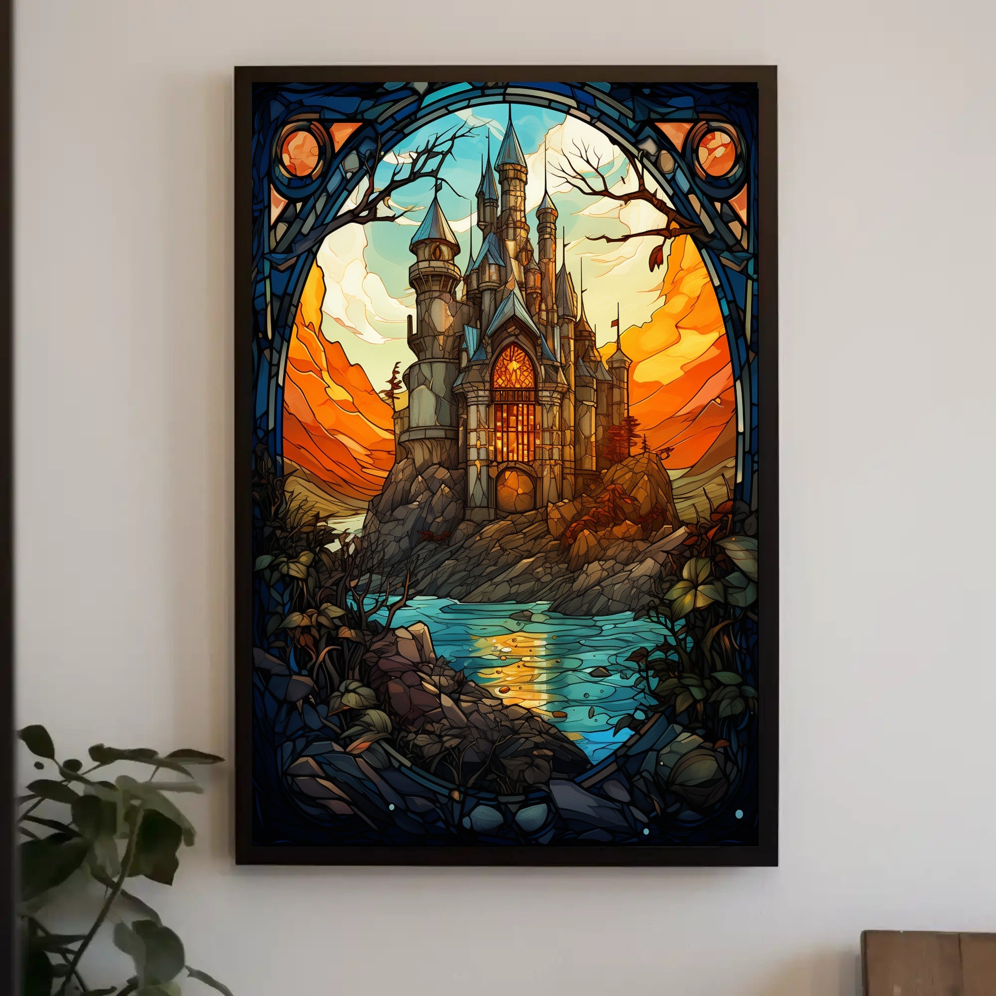Enchanted Castle At Sunset Poster