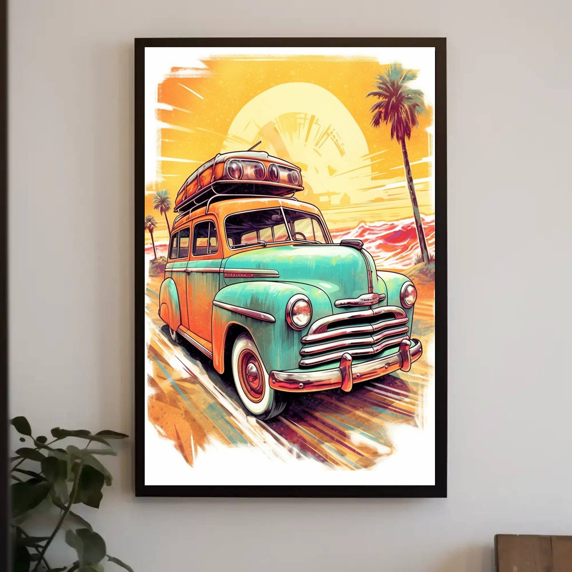 Vintage Road Trip Adventure Poster