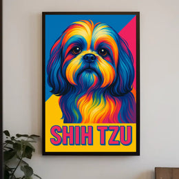 Vibrant Shih Tzu Portrait Poster