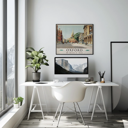 Oxford Travel by Train Poster