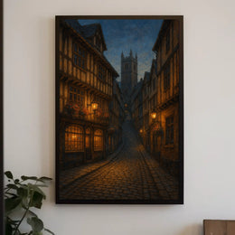 Dartmouth Old Town Charm St. Saviour Lane Travel Poster