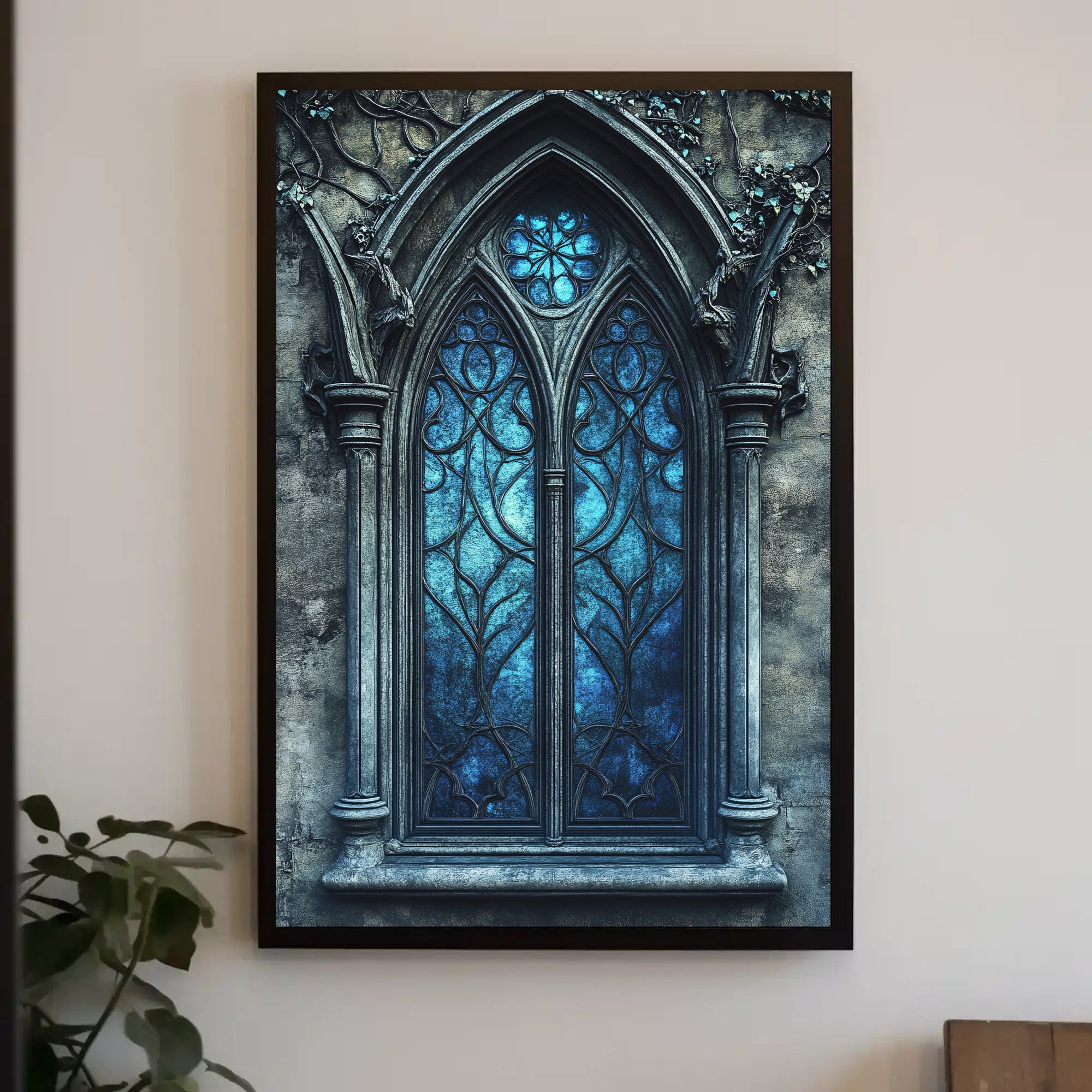 Gothic Window Elegance Poster