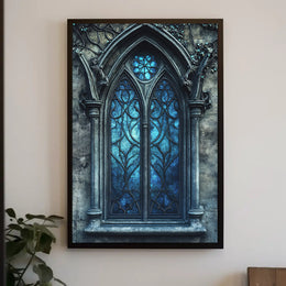 Gothic Window Elegance Poster