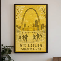 St. Louis Arch Of Light Poster