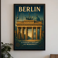 Berlin's Historic and Modern Fusion Travel Poster