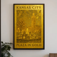 Kansas City Plaza In Gold Poster