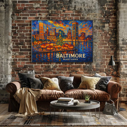 Baltimore Skyline Celebration Poster
