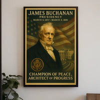 James Buchanan Presidential Era Vintage Design - Historical Poster