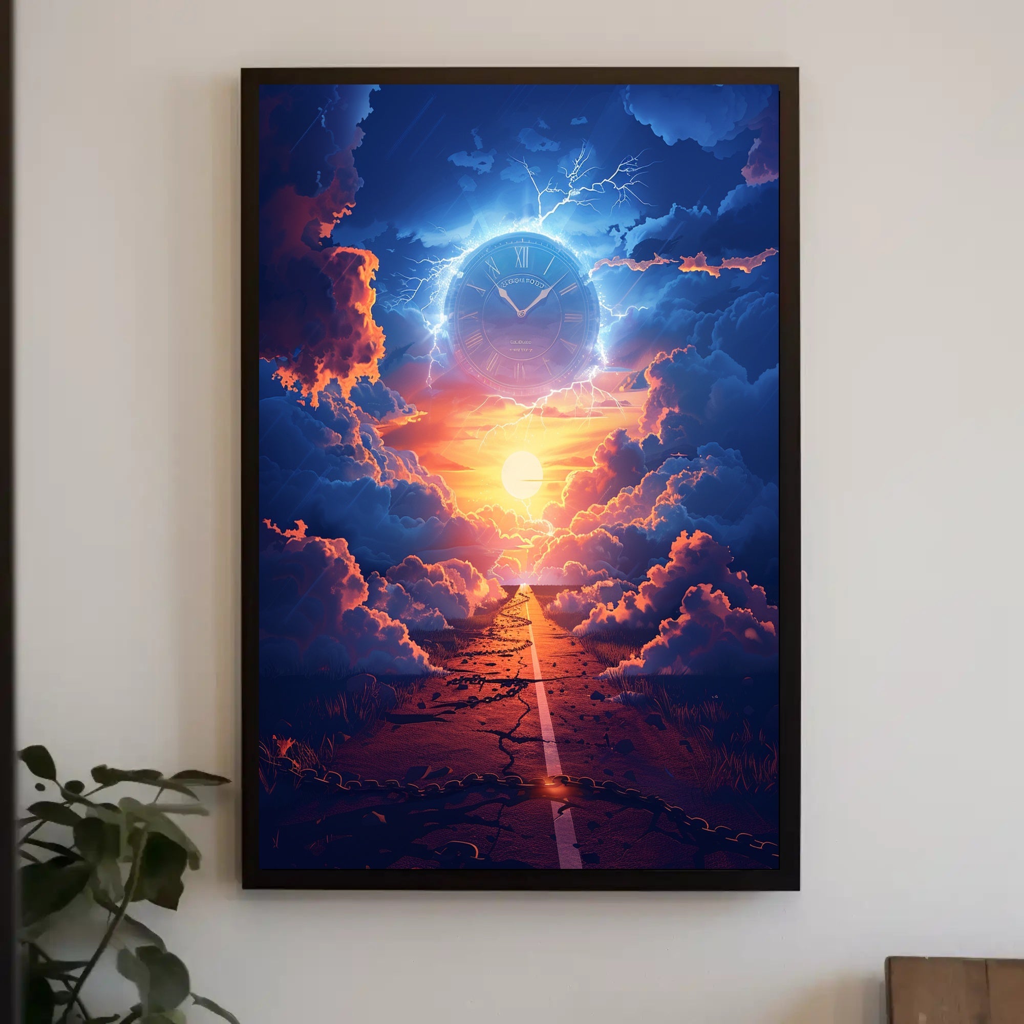 Surreal Time Travel Adventure in Futuristic Sci-Fi Poster