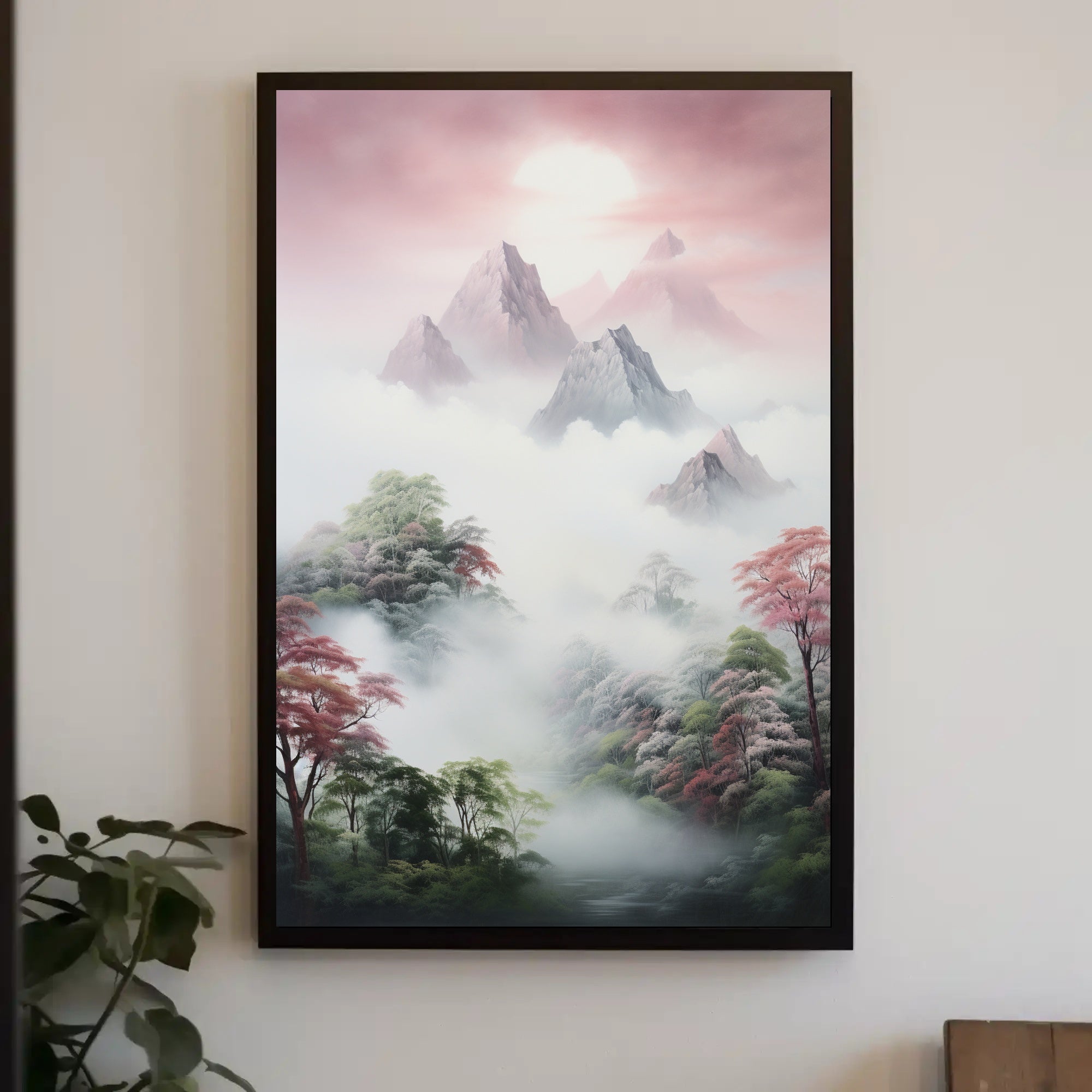 Serene Mountain Landscape in Timeless Artistic Poster