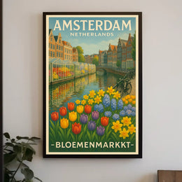 Amsterdam Bloemenmarkt Poster
