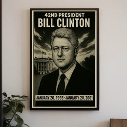 Bill Clinton 42Nd President Poster
