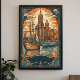 Vintage Maritime Illustration Poster