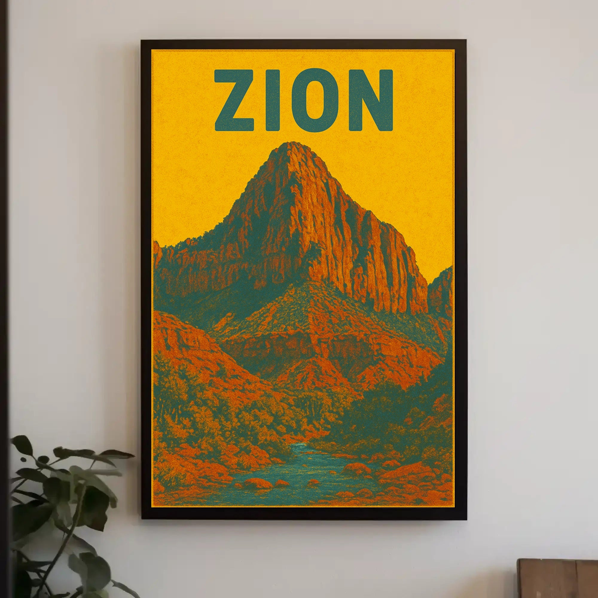 Zion National Park Vintage Travel Poster Print