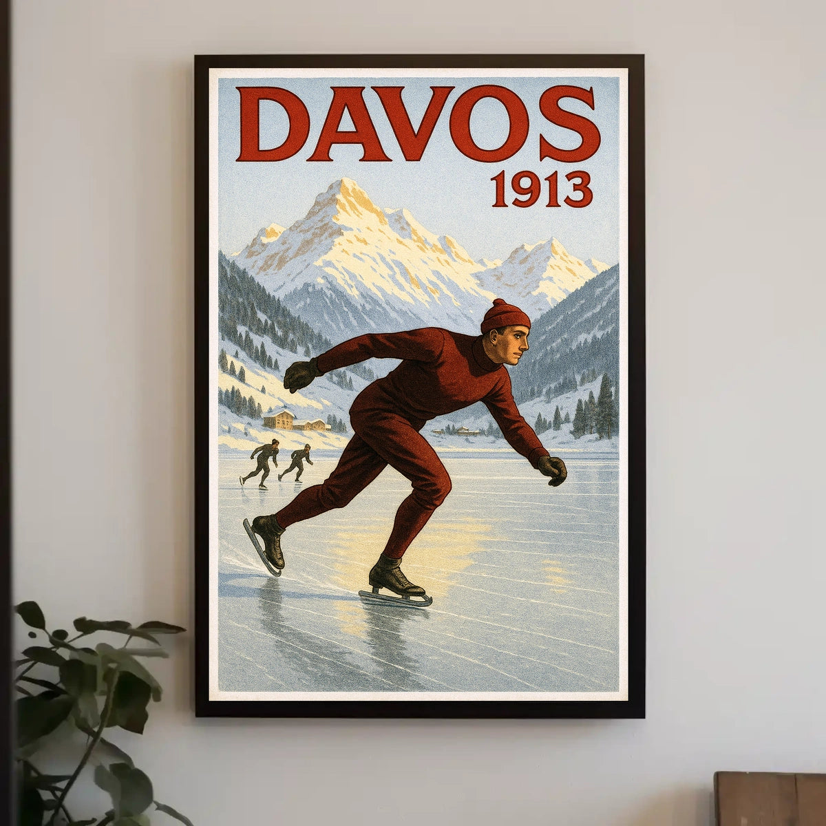 Davos 1913 Ice Skating Poster