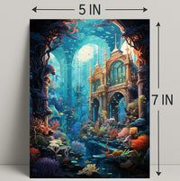 Enchanted Underwater Ruins Poster