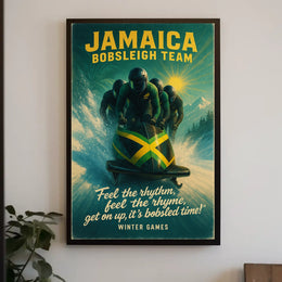 Jamaica Bobsleigh Team Winter Games Poster