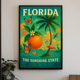 Florida Vibrant Vintage Travel Poster