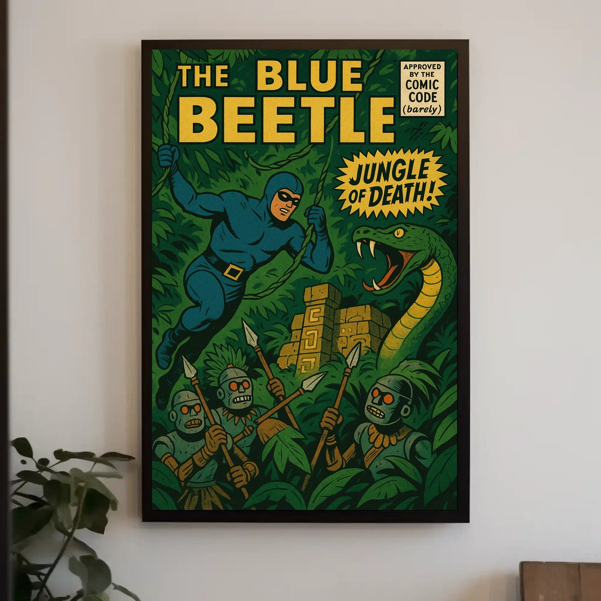 The Blue Beetle Adventure Pop Culture Poster