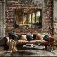 Opulent Sunlit European Palace Interior Poster Print