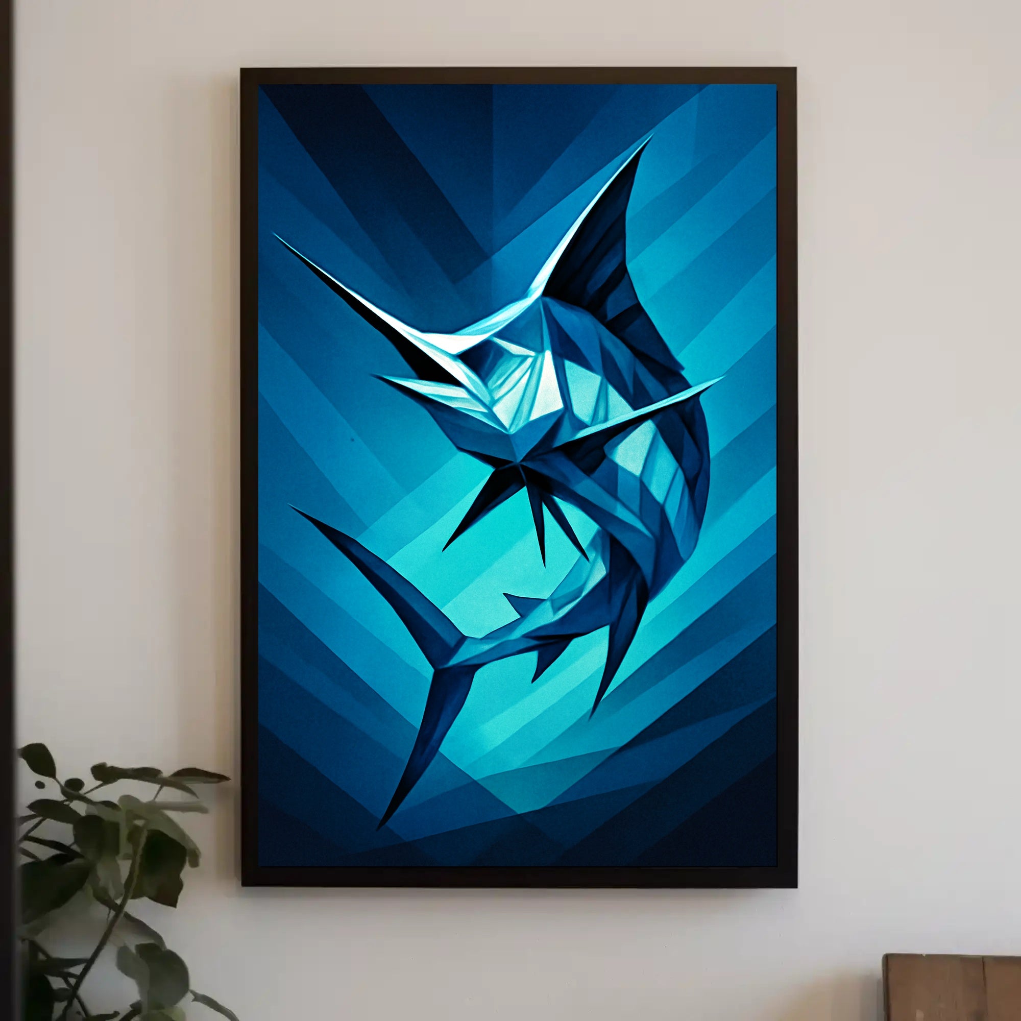 Geometric Marlin Poster PosterGoat