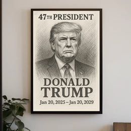 Trump Portrait Photography Realism Patriotic Poster