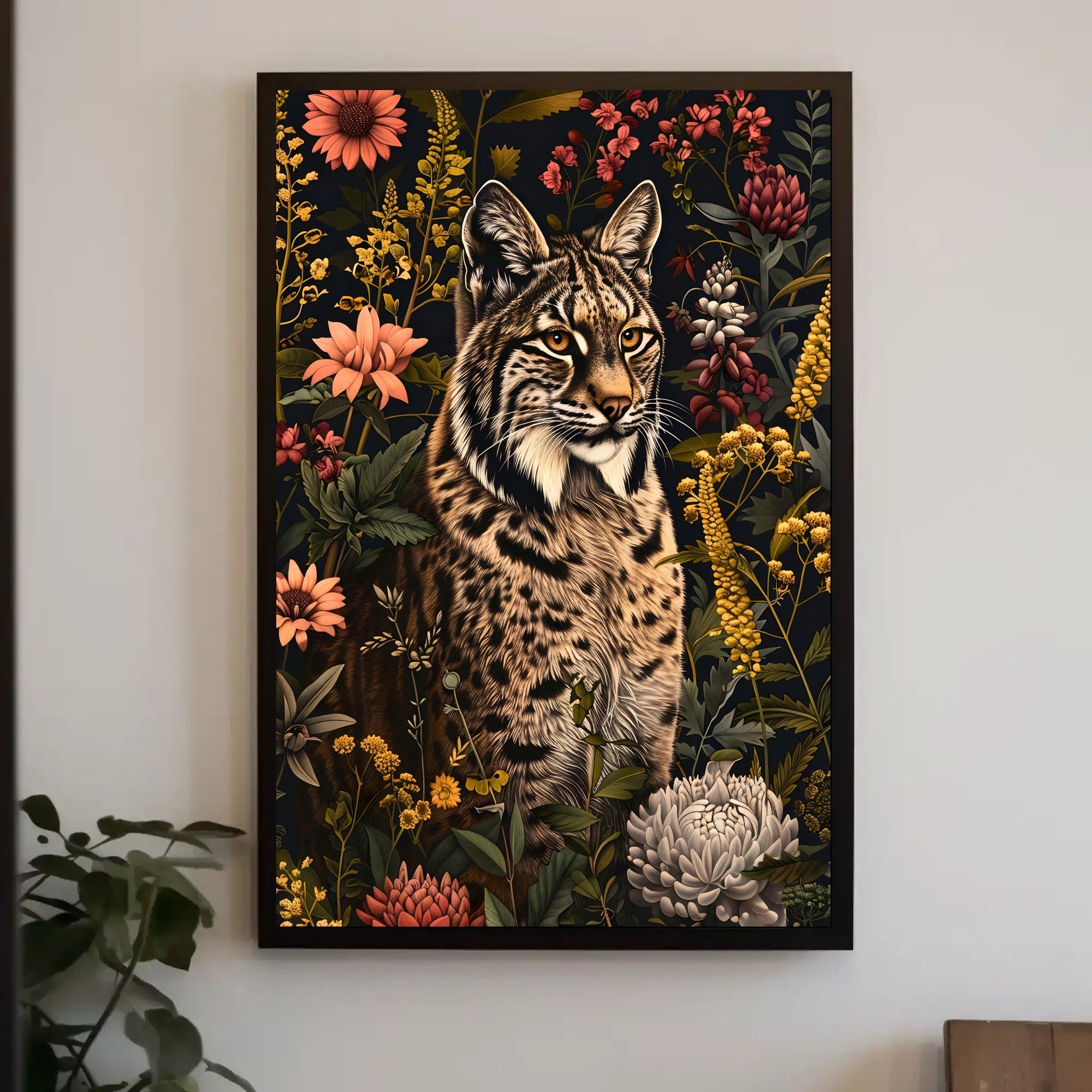 Wild Elegance Lynx Poster Wall Art Print