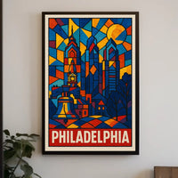 Philadelphia In Stained Glass Poster