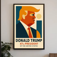 Donald Trump Visionary in Abstract Poster