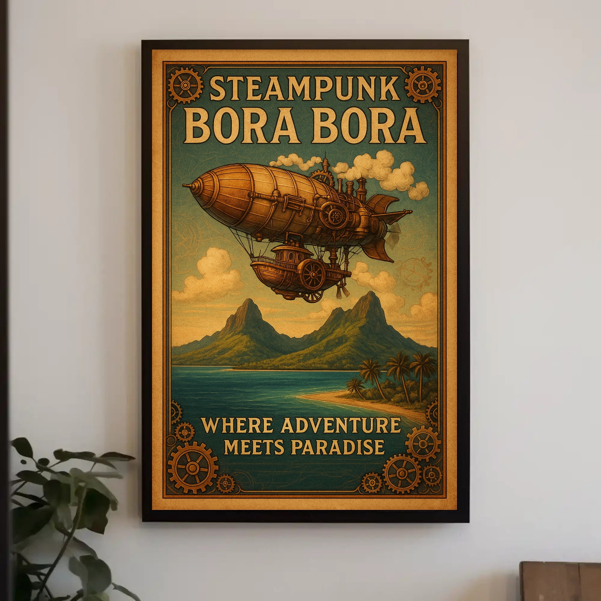 Steampunk Bora Bora Poster