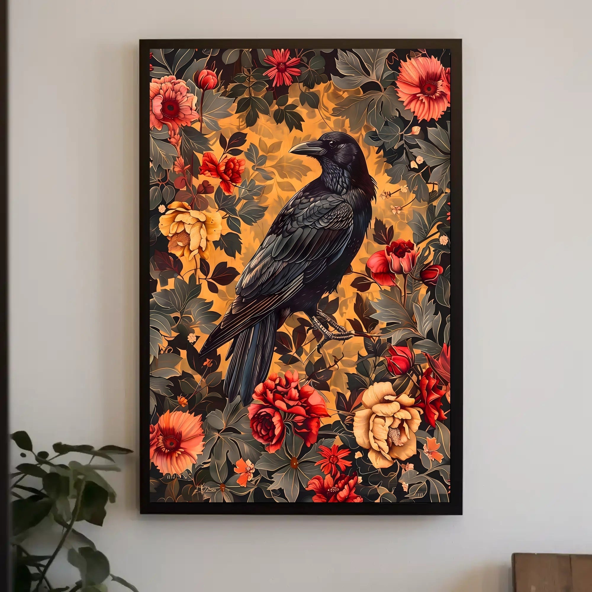 Majestic Raven Wall Art Print for Home Decor