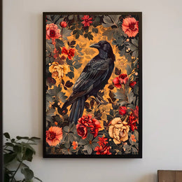 Majestic Raven Wall Art Print for Home Decor