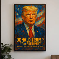 Trump Blaze Determination Expressionism Poster