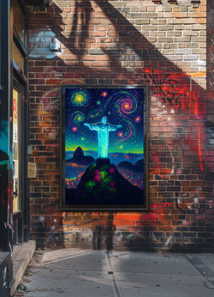 Christ the Redeemer Artistic Landscape Artistic Poster