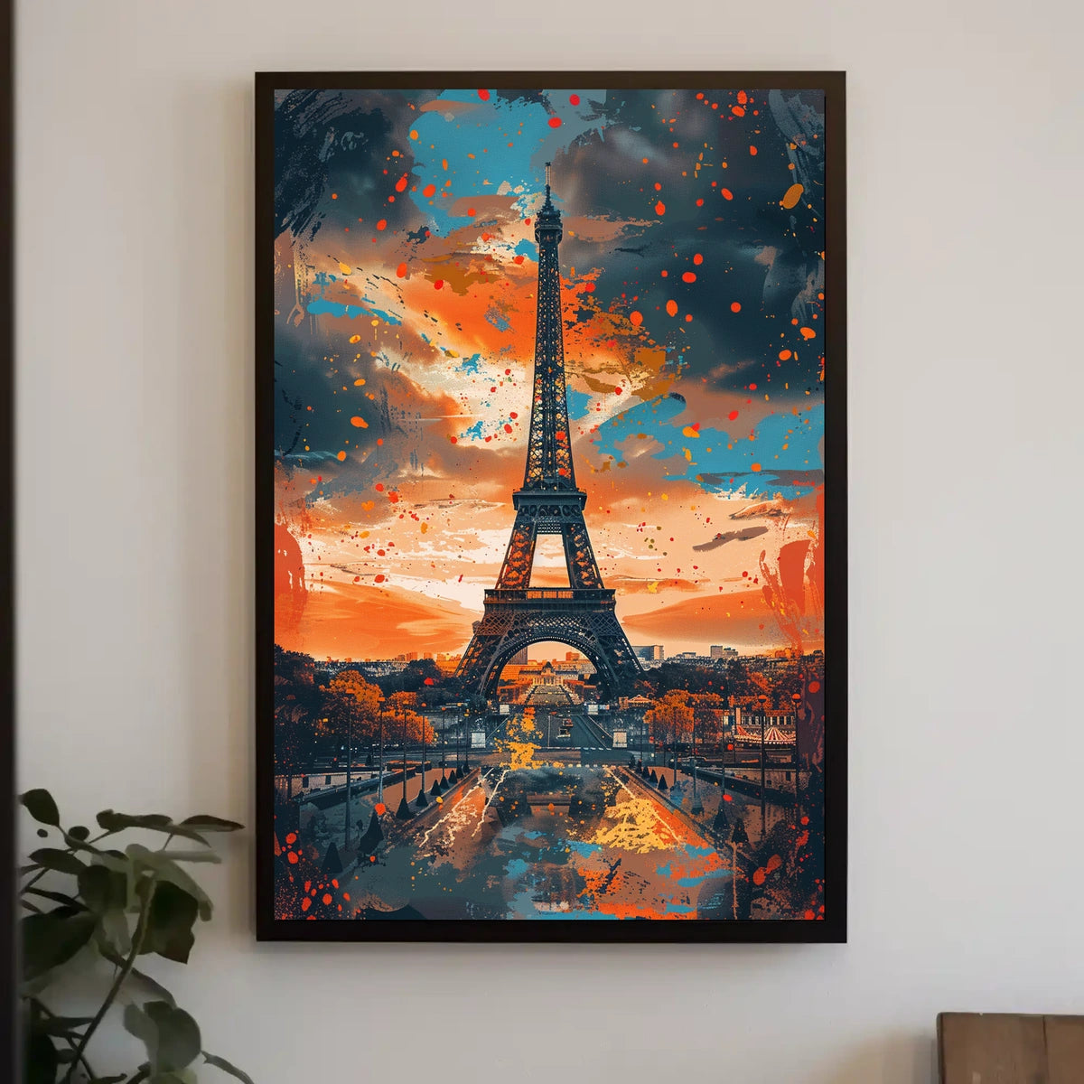Eiffel Tower In Abstract Splendor Poster