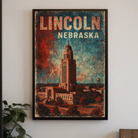 Lincoln Cityscape Travel Minimalist Poster