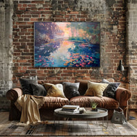 Serene Impressionistic Landscape Poster: Tranquil Water Scene