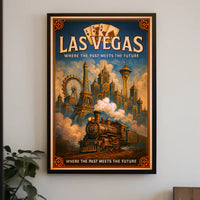 Las Vegas  Where the Past Meets the Future Poster PosterGoat
