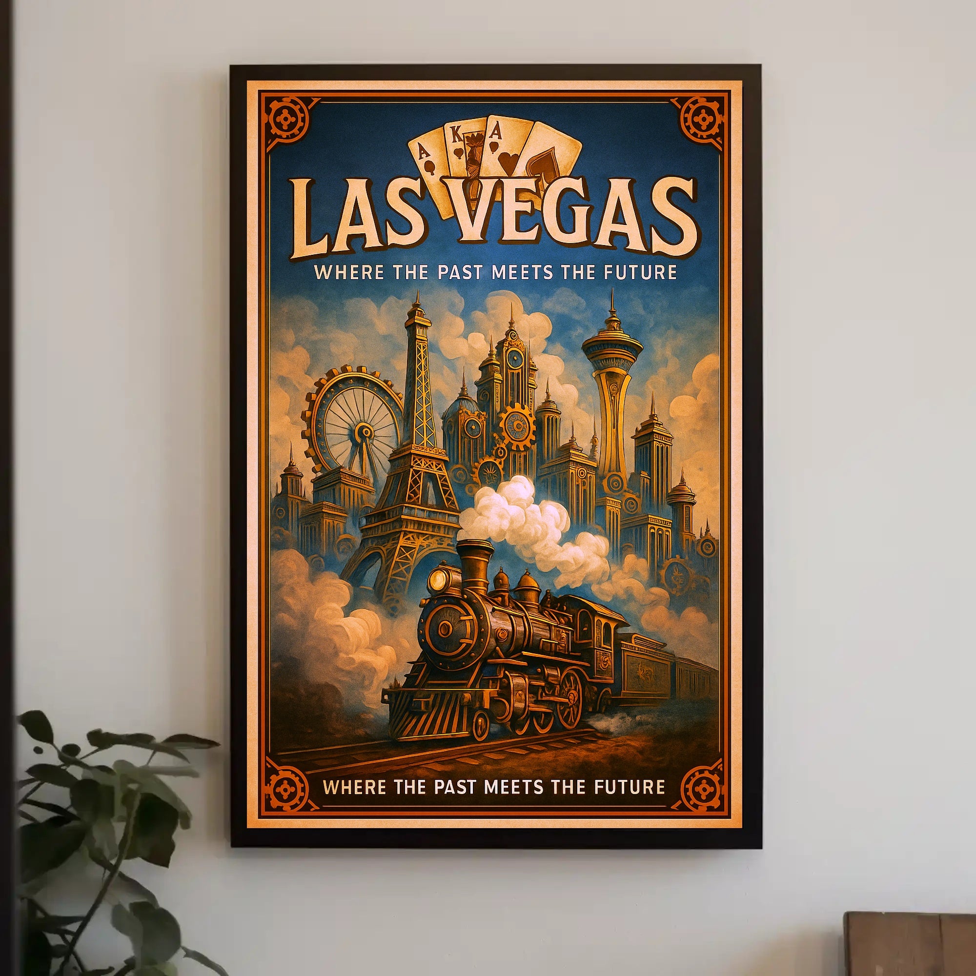 Las Vegas  Where the Past Meets the Future Poster PosterGoat